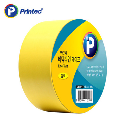 프린텍 L4830Y 라인테이프 황색 노랑 PVC