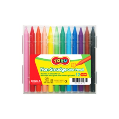 손에묻지않는 색연필(논스머지 색연필)12색